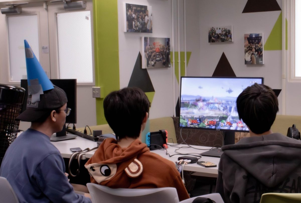 Students of the Esports Club play Super Smash Bros. Ultimate.